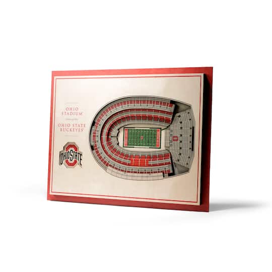 NCAA 5-Layer StadiumView Wall Art By Youthefan in Ohio State Buckeyes | 13" x 17" x .63" | Michaels®